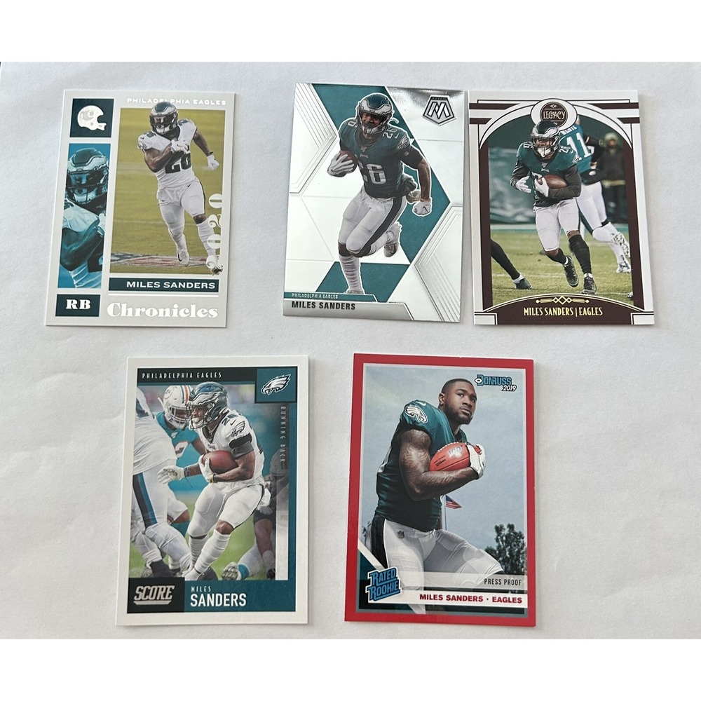 Lot of 5 Miles Sanders Seattle Seahawks Panini Football Trading Cards (X9)